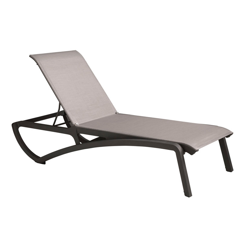 Chaise longue inclinable 32,5 po Sunset, Brun, Bronze