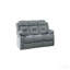 Canapé moderne manuel 1pc avec accoudoirs moelleux et dossier capitonné horizontal port USB finition gris foncé mobilier de salon principal