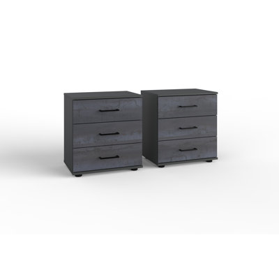 Arujan 52cm W Manufactured Wood Bedside Table