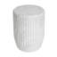 Table d'appoint d'extérieur sculptée Cicci, blanc