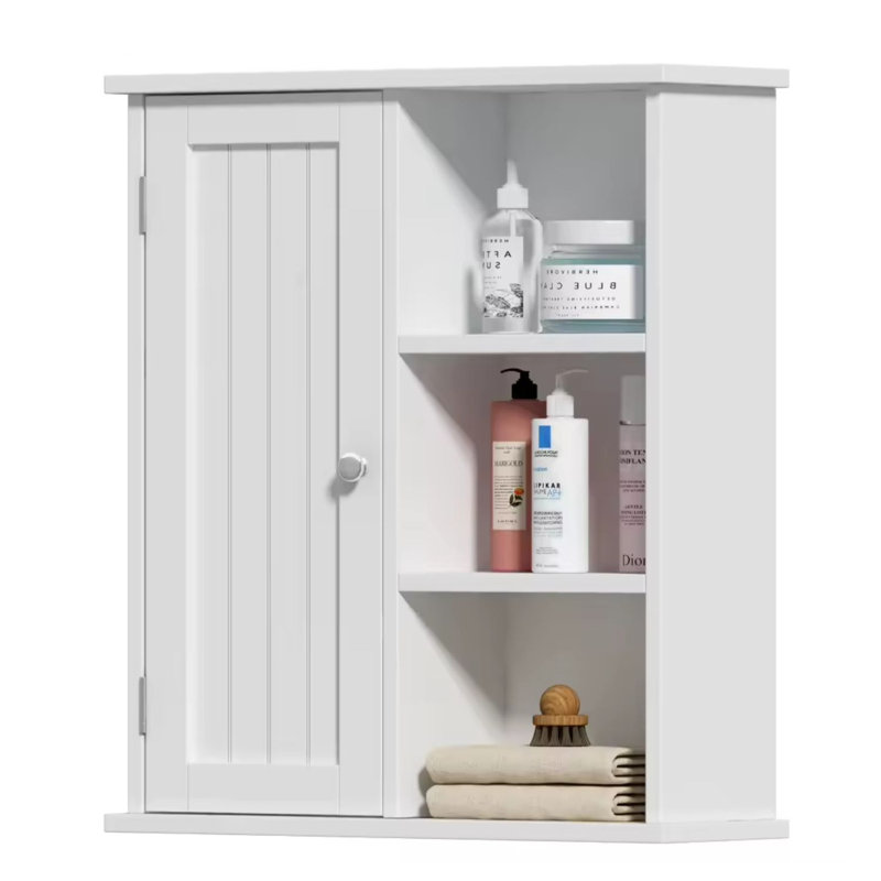 Pharmacie à fixation en surface 24 "x 30" avec tablettes ouvertes, blanc, H 24 po x l 20 po x P 6 po