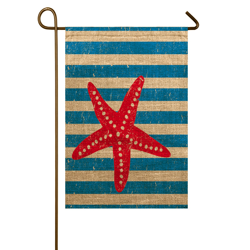 18 in. H x 12 in. W Burlap Garden flag