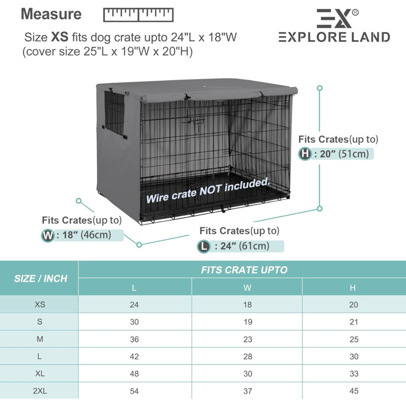 Emelynn Polyester Pet Crate Cover