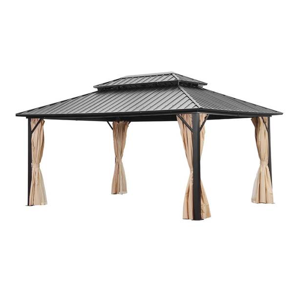 GDY 10 Ft. W x 12 Ft. D Metal Patio Gazebo & Reviews | Wayfair