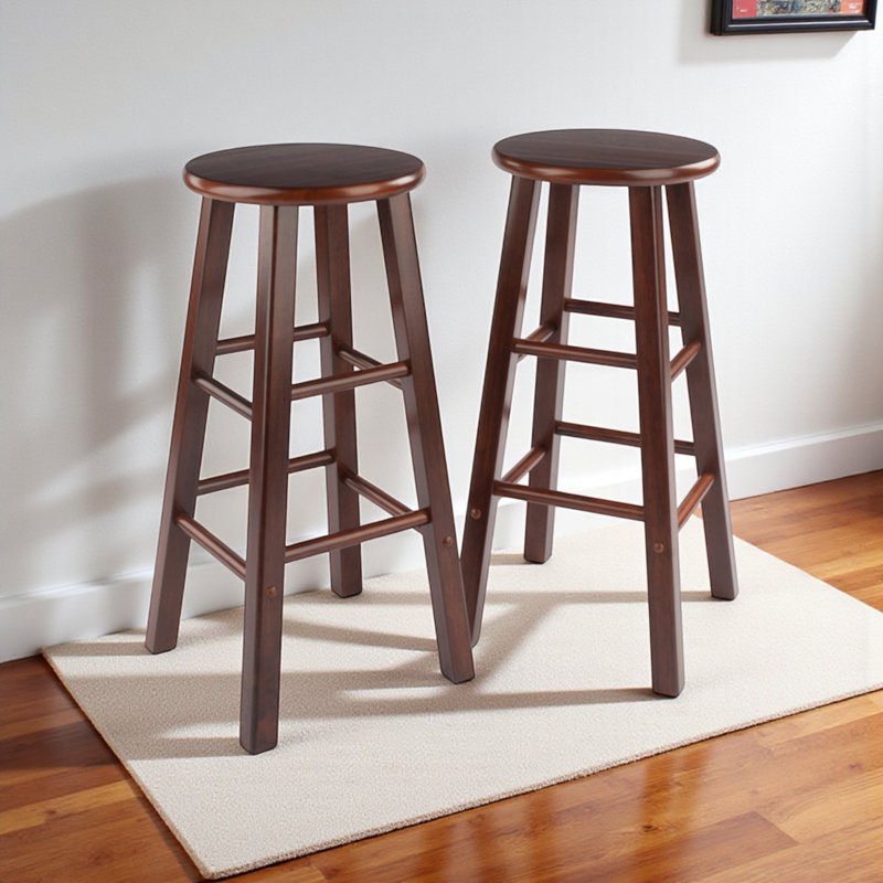 Ensemble de salle à manger 3 pièces à hauteur de comptoir en bois massif Cion, H 38,98 po x l 33,86 po x P 33,86 po Cion
