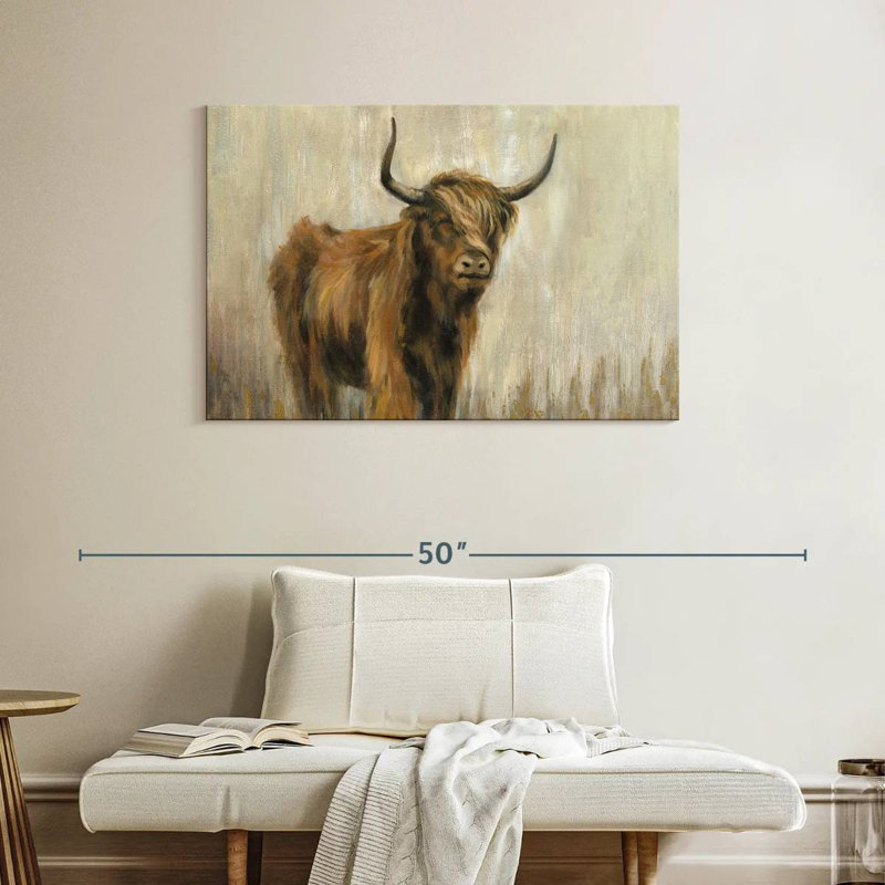 Brampt Highland Mountain Cow I, 26" H x 39" W