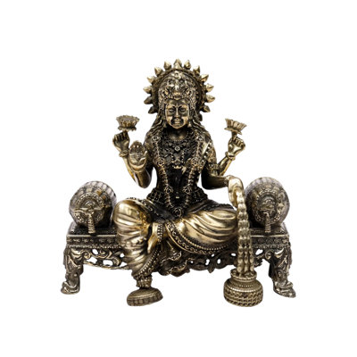 Sa majesté Devi Lakshmi statue en laiton superfine laiton doré