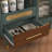 Modern Coffee Bar Cabinet with Wine Glass Rack and Storage Drawer-1137839381