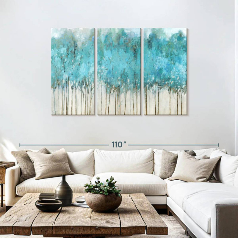 Harnek Teal Whisper, 48" H x 74" W