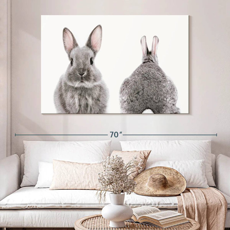 Brampt Rabbit Front And Back Portrait, 34" H x 51" W