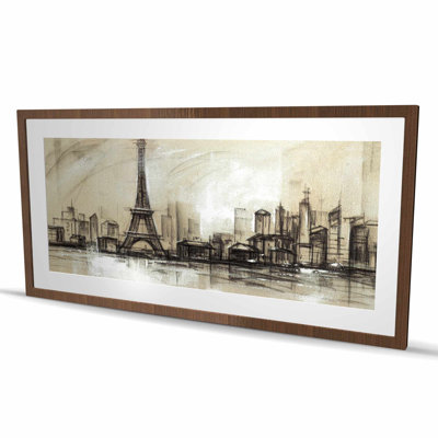 Croquis de la Tour Eiffel - reproduction encadrée pour la décoration intérieure