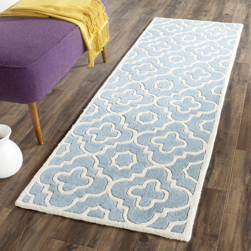 Carolene Hand Tufted Wool Geometric Rug, Runner 2'3" x 7'