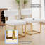 Ensemble de chaises de salle à manger rembourrées épaisses et épaisses de style Mid-Century moderne minimaliste en tissu blanc
