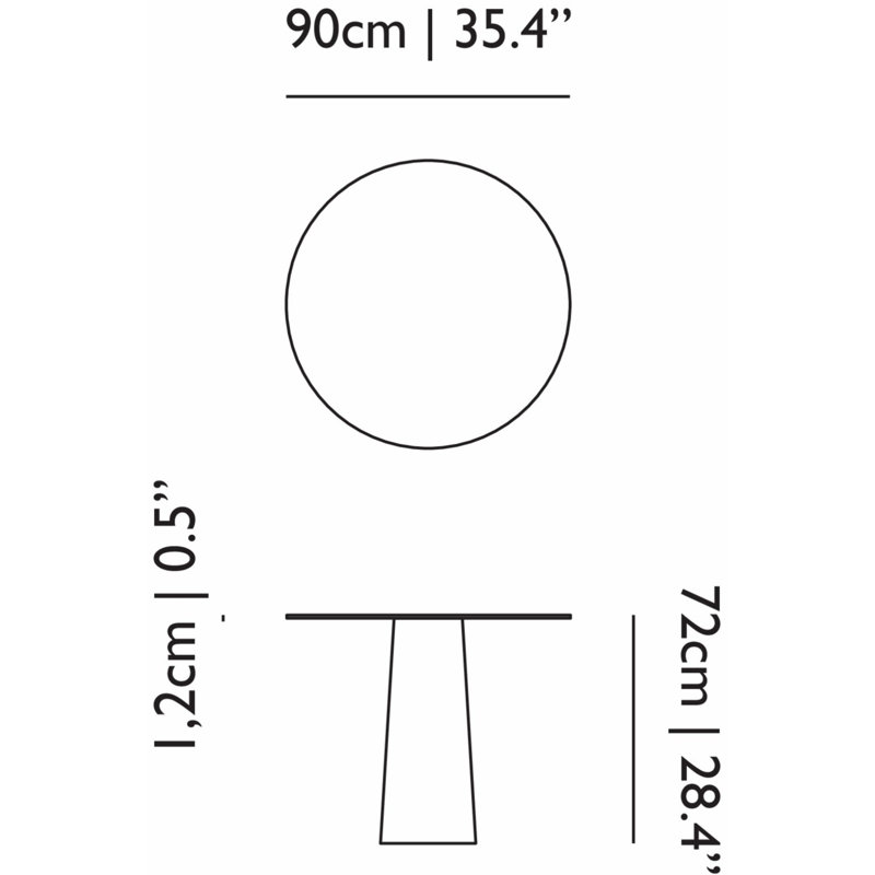 Round Dining Table, Black