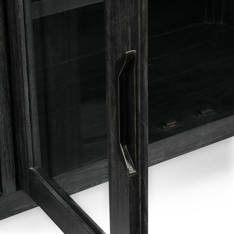 Macarthur Reclaimed Oak 4Dr Cabinet Antique Black