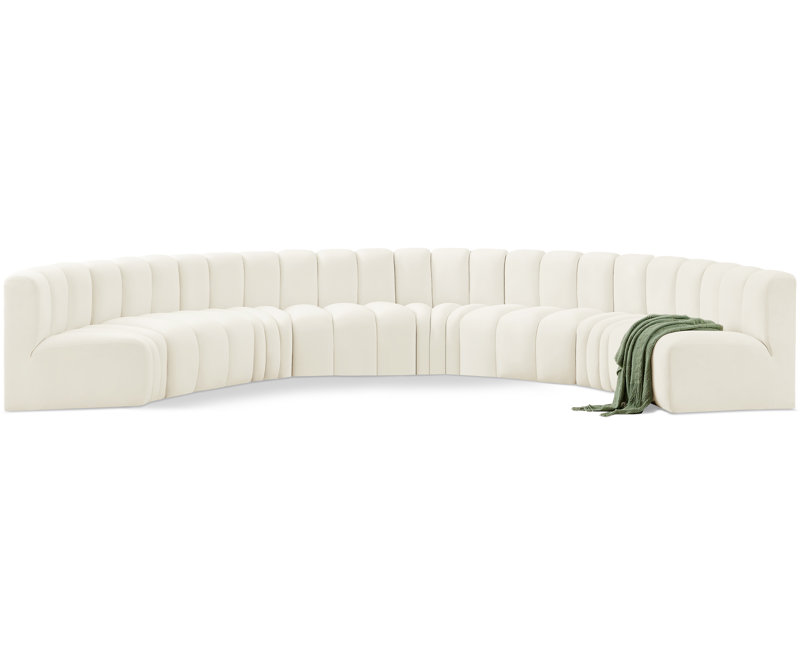 Canapé et chaise rembourrés Hormachea, Velours crème