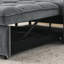 Lit escamotable en velours gris, dossier réglable, charge, lit optionnel polyvalent, velours, style contemporain-1636991829