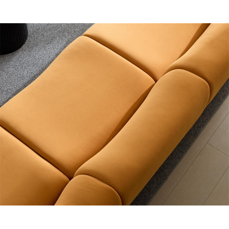 Maroof Upholstered Sectional, Maroof Orange Fabric