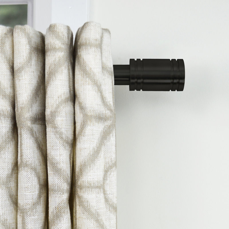 Tringle à rideaux simple Pauleus, 48" - 86", Noir