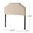 Button tufted design headboard with nailhead trim-2020287265