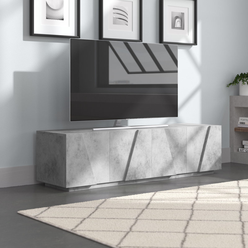 Longford Unfinished TV Stand for TVs up to 75", Grey