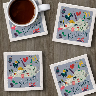 Ensemble de sous-verres 4 pièces Kentucky Home