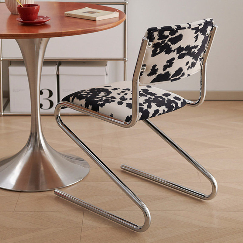 Black Solid back side Chair(Set of 2)
