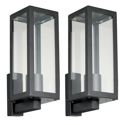 Roro Black 2 - Bulb 27.8cm H Outdoor Wall Lantern