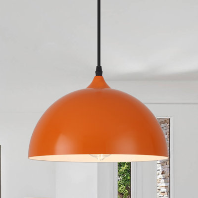 Luminaire suspendu simple en forme de dôme à 1 lumière de 11,8 po pour la cuisine, pour l'allée de la salle de restaurant