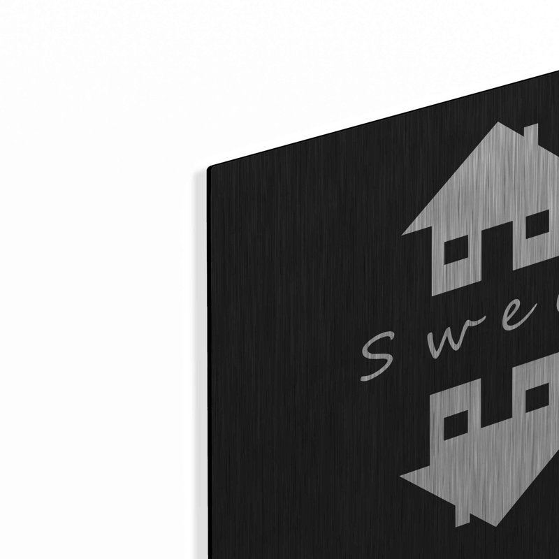 «Home Sweet Home» par GraphINC, art mural en métal, H 12 po x l 12 po