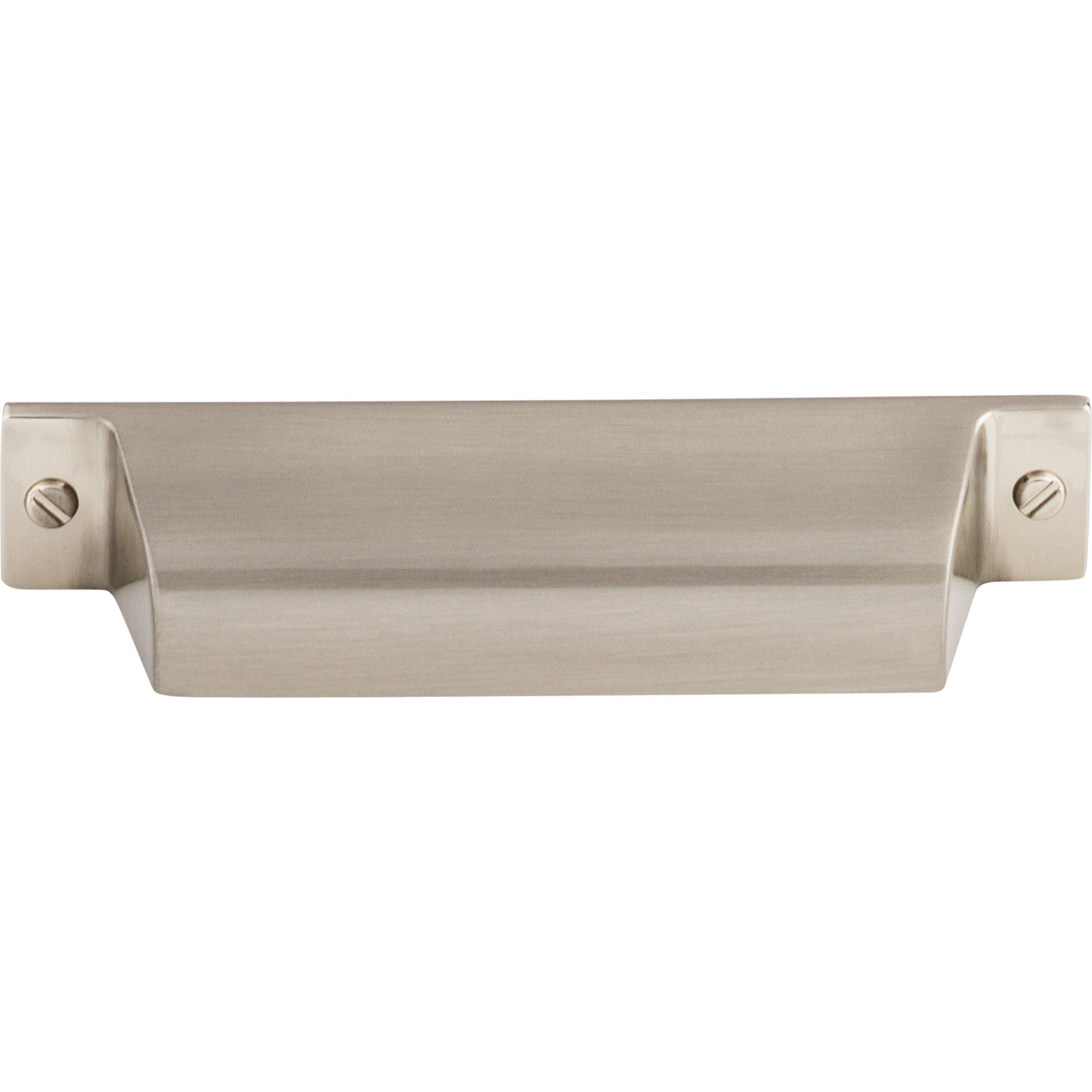 Channing Cup/Bin pull, Brushed Satin Nickel, 3 3/4" Center to Center