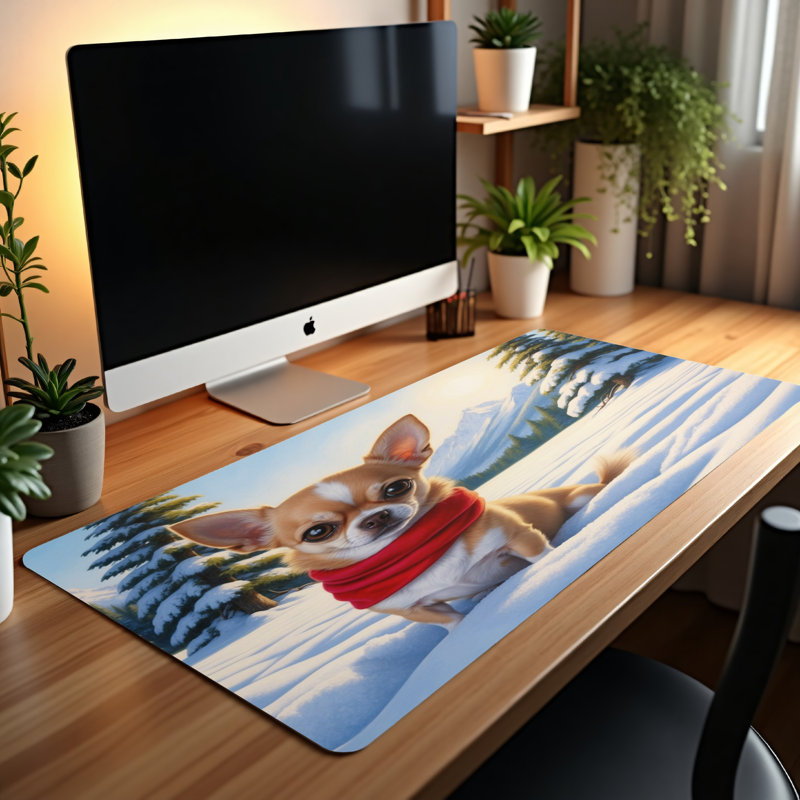 Polyester Desk Pad, 14.4x12.1