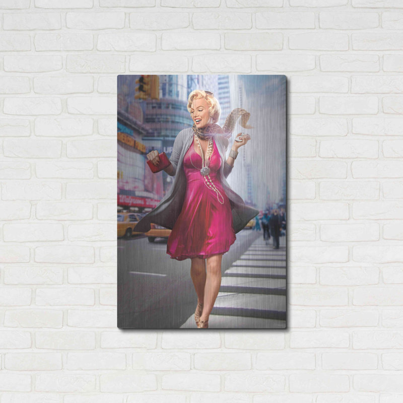 Marilyn in the City par JJ Brando - Impression sur toile sans cadre, H 36 po x l 24 po x P 0,13 po