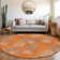 Premium Machine Washable Prisco Orange Rug