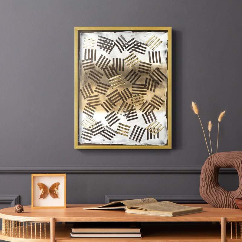 Raffia Palm II, reproduction encadrée - bois massif, H 28 po x l 22 po