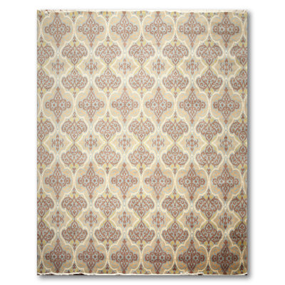 Tapis beige / brun en laine Nathanson
