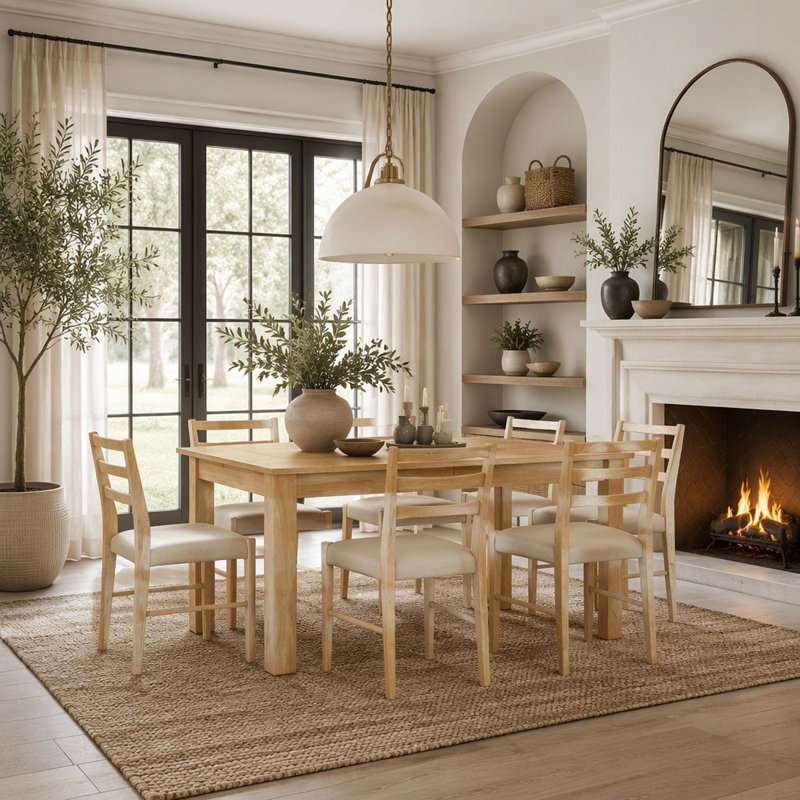 Solid Wood Top Dining Set