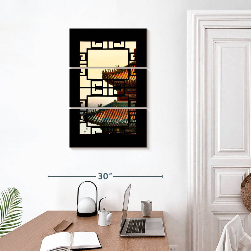 Nicci Asian Window Sunset, H 32 po x l 20 po