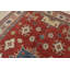 Tapis unique en laine noué à la main rouge / beige / bleu de 8 pi 6 po x 13 pi 2 po Ludford