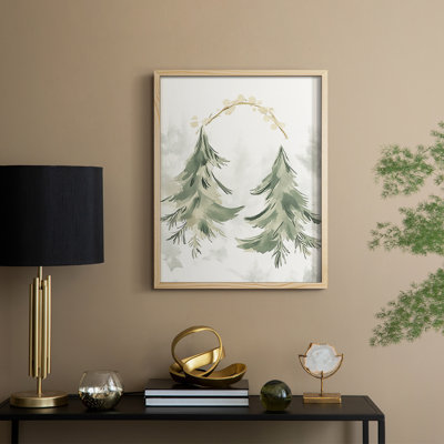 «Christmas Holiday Art» CECLXVII, reproduction d'art encadrée - bois massif