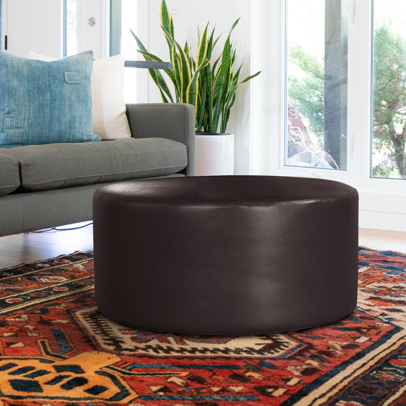 Housse pour repose-pieds Averey, PVC, Noir