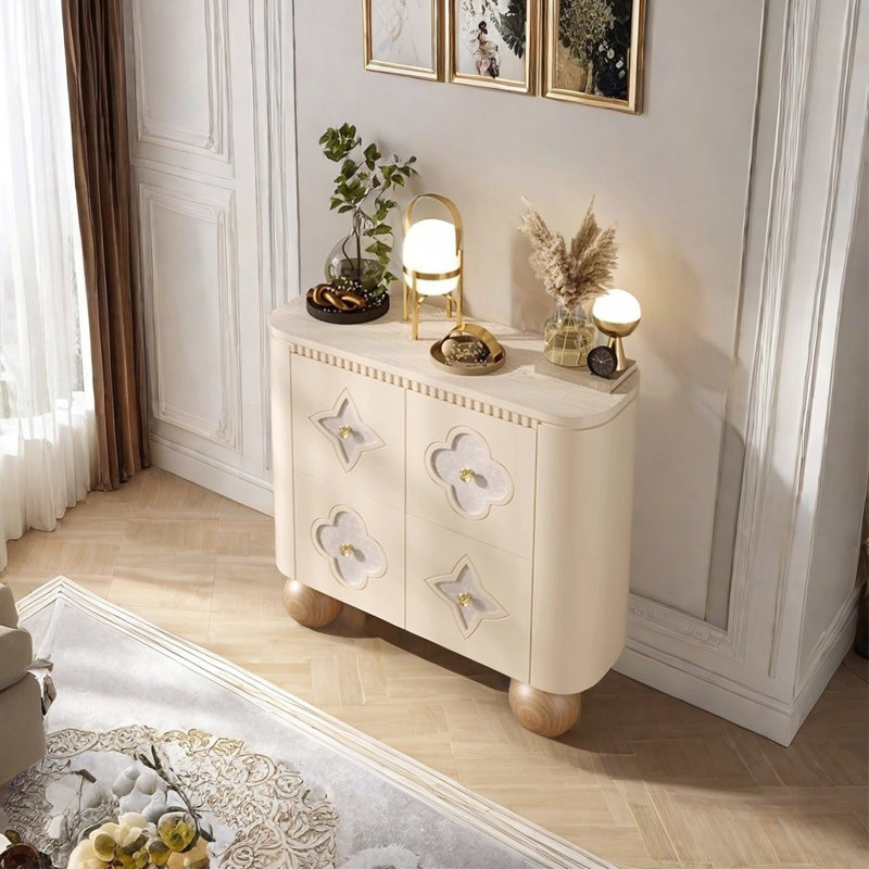 Armoire de salon de style français, Beige