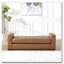 Repose-pieds durable en similicuir brun