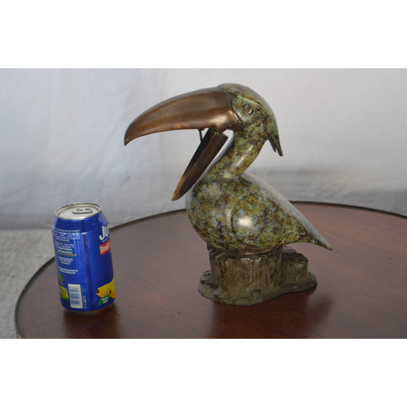 Copper Toucan Bird Fountain