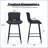 Counter Height Bar Stool Set with Faux Leather Upholstery and Chrome Base-72529056