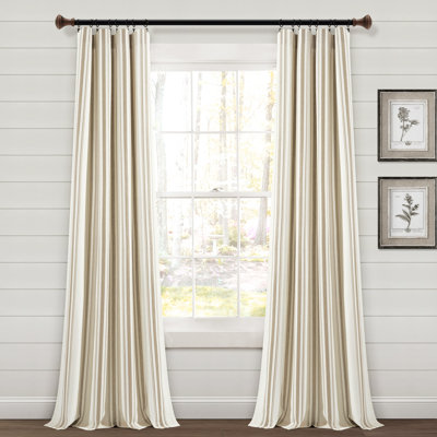 Cotton Blend Semi Sheer Curtain Pair