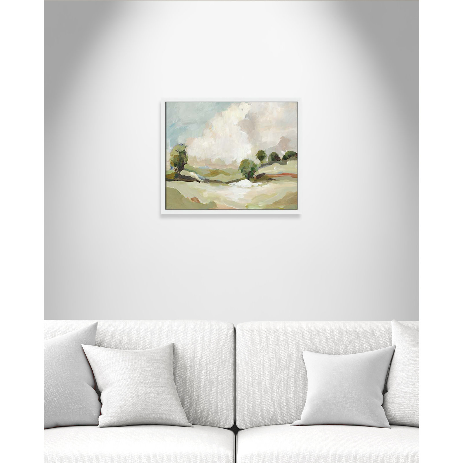 Pastoral Land by Allison Pearce, 21.5" H x 25.5" W x 1.25" D, White