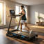 Tapis roulant MERACH avec inclinaison automatique de 15%, capacité de 300 lb et connectivité de l'application