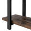 Console média de 48 po avec structure en bois massif et en métal et deux tablettes de style industriel rustique Rundell-296065259