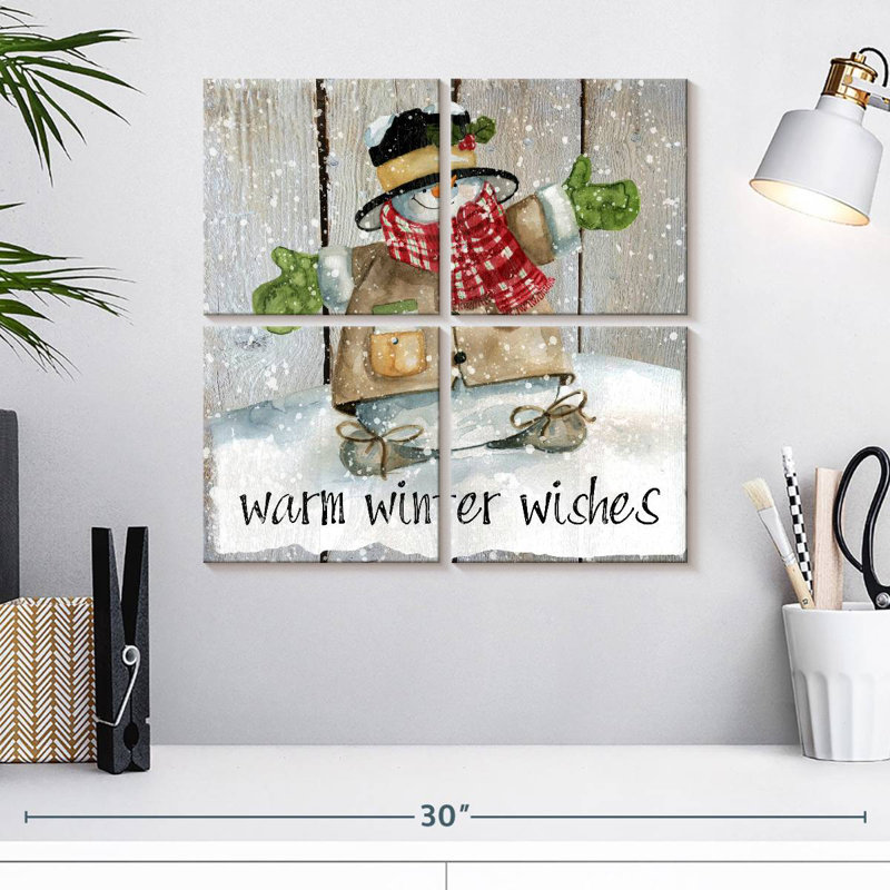Bonhomme de neige Lelend Winter Wishes, H 18 po x l 18 po